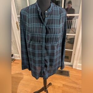 J. Crew Navy Plaid Shirt